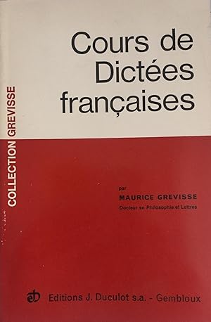 Bild des Verkufers fr Cours de dictees francaises zum Verkauf von European Books and Media LLC
