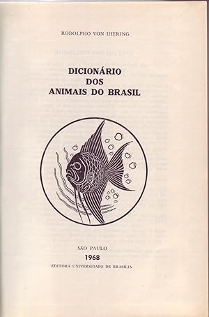 Immagine del venditore per DICIONRIO DOS ANIMAIS DO BRASIL. venduto da ABLEBOOKS