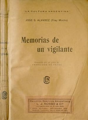 Bild des Verkufers fr Memorias de un vigilante. Precedido de un juicio crtico de Francisco de Veyga. zum Verkauf von Hesperia Libros