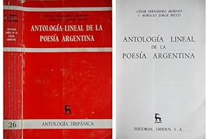 Imagen del vendedor de Antologa Lineal de la Poesa Argentina. Prlogo de Csar Fernndez Moreno. a la venta por Hesperia Libros