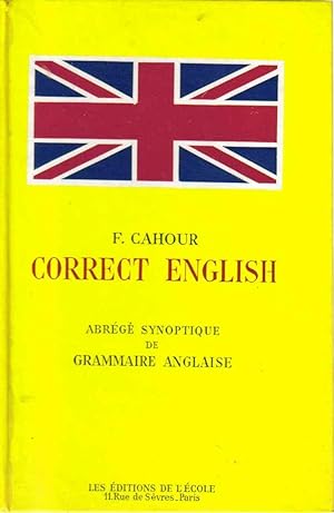 Correct english abrégé synoptique de grammaire anglaise