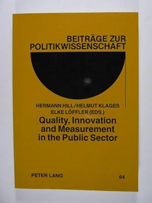 Bild des Verkufers fr Quality, innovation and measurement in the public sector. zum Verkauf von Rotes Antiquariat