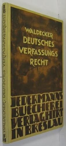 Imagen del vendedor de Deutsches Verfassungsrecht. a la venta por Rotes Antiquariat