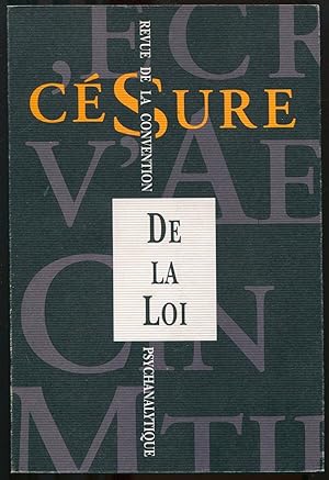 Bild des Verkufers fr Csure n5. Revue de la convention psychanalytique - De la loi (I) zum Verkauf von LibrairieLaLettre2