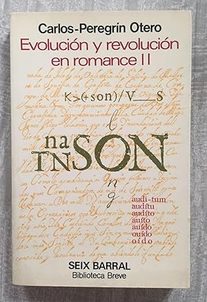 Imagen del vendedor de EVOLUCIN Y REVOLUCIN EN ROMANCE. Mnima introduccin a la Diacrona. Tomo II. a la venta por Librera Sagasta