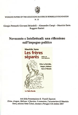 Bild des Verkufers fr Novecento e Intellettuali Una Riflessione Sull'impegno Politico zum Verkauf von Il Salvalibro s.n.c. di Moscati Giovanni