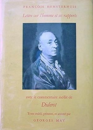 Lettre sur l'homme et ses rapports avec le commentaire inedit de Diderot