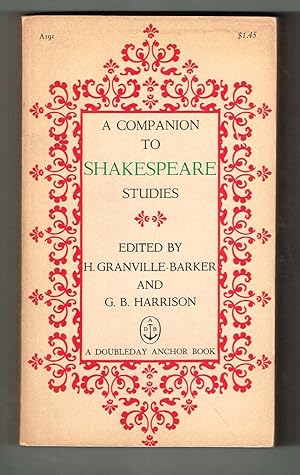 Seller image for A Companion to Shakespeare Studies for sale by Ray Dertz