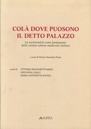 Immagine del venditore per Col dove puosono il detto palazzo. La territorialit come fondamento della cultura urbana medievale italiana. venduto da FIRENZELIBRI SRL