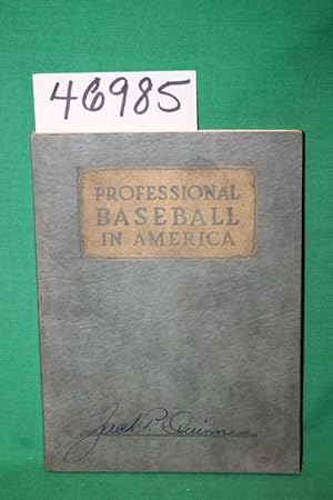 Seller image for Professional Baseball in America, The Official Playing Rules and the Agreememts and Rules defining the relations of Leagues. for sale by Princeton Antiques Bookshop