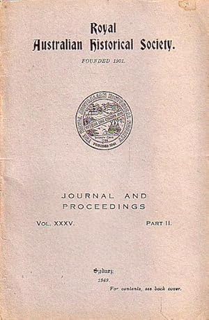 Image du vendeur pour JOURNAL OF PROCEEDINGS - Vol XXXV, Part II, 1949 mis en vente par Jean-Louis Boglio Maritime Books