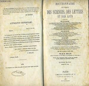 Bild des Verkufers fr DICTIONNAIRE UNIVERSEL DES SCIENCES DES LETTRES ET DES ARTS zum Verkauf von Le-Livre