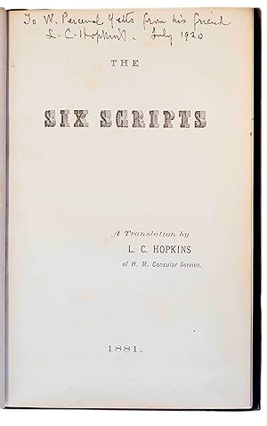 The Six Scripts. Amoy, A.A. Marcal, 1881.
