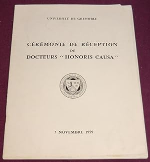 Image du vendeur pour CEREMONIE DE RECEPTION DE DOCTEURS "HONORIS CAUSA" - Universit de Grenoble - 7 novembre 1959 mis en vente par LE BOUQUINISTE