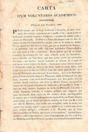 Carta d'um voluntario academico. Plymouth, 2 de Novembro. 1828.