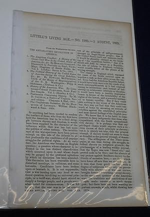 The Anti-Slavery Revolution in America, Original Article from Littell's Living Age, Volume LXXXVI...