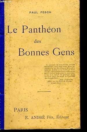 Image du vendeur pour LA PANTHEON DES BONNES GENS mis en vente par Le-Livre