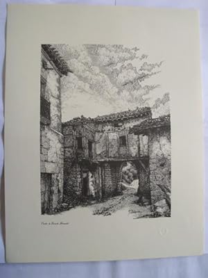 Litografía - Lithography : PUERTA DE BERNEDO - BERNEDO (Alava)