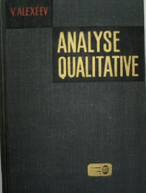 Imagen del vendedor de ANALYSE QUALITATIVE a la venta por Librera Maestro Gozalbo