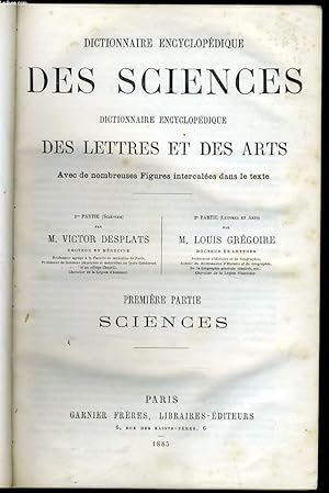 Seller image for DICTIONNAIRE DES SCIENCES DICTIONNAIRE ENCYCLOPEDIQUE DES LETTRES ET DES ARTS for sale by Le-Livre