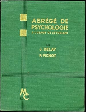 Bild des Verkufers fr ABREGE DE PSYCHOLOGIE  l'usage de l'tudiant zum Verkauf von Le-Livre