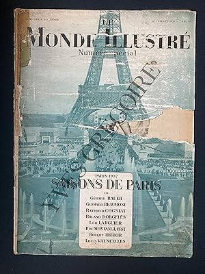 LE MONDE ILLUSTRE-NUMERO SPECIAL-10 JUILLET 1937-PARIS 1937 SAISONS DE PARIS