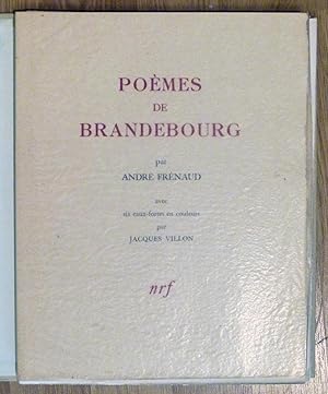 Seller image for POMES DE BRANDEBOURG. avec six compositions graves en couleurs par Jacques Villon. for sale by Librairie de l'Univers