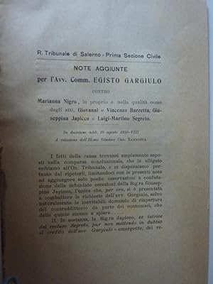 Regno Delle Due Sicilie - "PROVINCIA DI PRINCIPATO CITERIORE SPECCHIO DE' NATI DE' MORTI E DEI MA...
