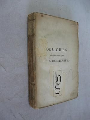 Oeuvres Philosophiques de F. Hemsterhuis, Tome II