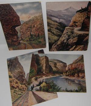 Seller image for Four Giant Postcards of Rocky Mountain Scenery, Colorado, Including Echo Cliffs, the Royal Gorge, a Toll Road, and Hanging Rock. for sale by Wittenborn Art Books