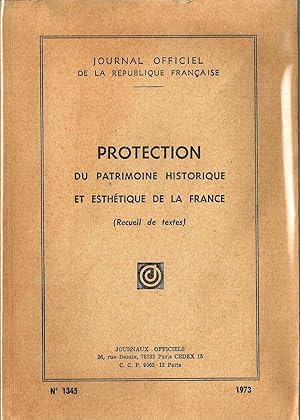 Protection du patrimoine historique et esthétique de la Frnace (recueil de textes) N° 1345