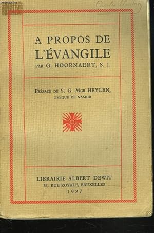 Seller image for A PROPOS DE L'EVANGILE for sale by Le-Livre