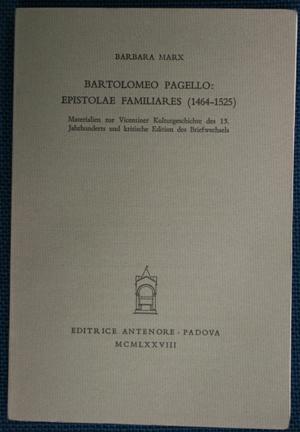 Bartolomeo Pagello : epistolae familiares