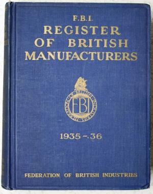 Register of British Manifactures 1935-36
