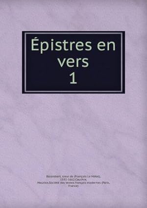 Image du vendeur pour ?pistres en vers. 1 mis en vente par JLG_livres anciens et modernes