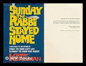 Sunday the Rabbi Stayed Home by Harry Kemelman 1969 Hardcover GC 