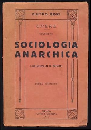 Bild des Verkufers fr Sociologia anarchica zum Verkauf von Parigi Books, Vintage and Rare