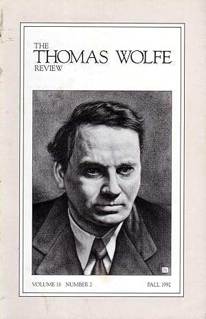 Seller image for The Thomas Wolfe Review. Volume 16, No. 2: Fall 1992 for sale by Dorley House Books, Inc.