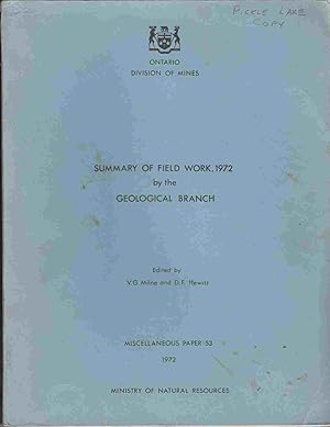 Seller image for Summary of Field Work, 1972 By the Geological Branch for sale by Riverwash Books (IOBA)