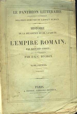 Seller image for HISTOIRE DE LA DECADENCE ET DE LA CHUTE DE L'EMPIRE ROMAIN. TOME PREMIER. for sale by Le-Livre