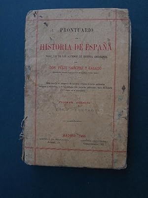 Seller image for Prontuario de Historia de Espaa. for sale by Carmichael Alonso Libros