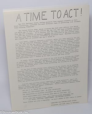 Seller image for A time to act! [handbill] for sale by Bolerium Books Inc.