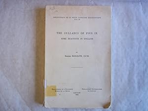 Imagen del vendedor de The Syllabus of Pius IX. Some Reactions in England. a la venta por Carmarthenshire Rare Books