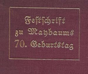 Bild des Verkufers fr Festschrift Professor Dr. Maybaum: Zum 70. Geburtstag (29. April 1914) Gewidmet Von Seinen Schlern zum Verkauf von Dan Wyman Books, LLC