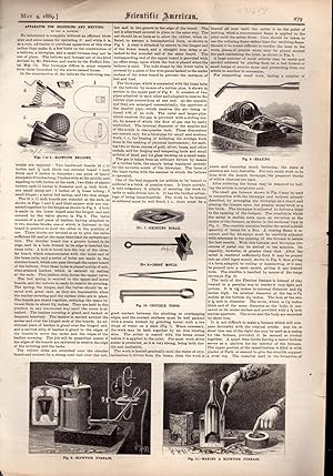 Seller image for PRINT: "Apparatus for Soldering And Melting ". article & engravings from Scientific American, May 4, 1889 for sale by Dorley House Books, Inc.