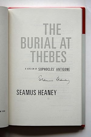 The Burial at Thebes. A Version of Sophocles' Antigone by Heaney ...