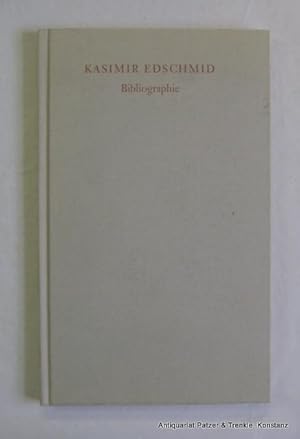 Seller image for Kasimir Edschmid. Bibliographie. Einfhrung von Fritz Usinger. Heidelberg, Lambert Schneider, 1970. 76 S., 2 Bl. Or.-Pp. for sale by Jrgen Patzer