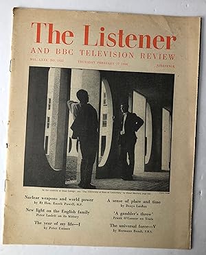 Seller image for The Listener And BBC Television Review February 17 1968 Vol LXXV No 1925. EXTREMELY SCARCE for sale by Deightons