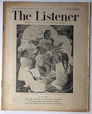 Seller image for The Listener March 12 1953 Vol XLIX No 1254. EXTREMELY SCARCE for sale by Deightons
