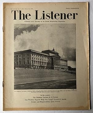 Image du vendeur pour The Listener July 2 1953 Vol L No 1270. EXTREMELY SCARCE mis en vente par Deightons